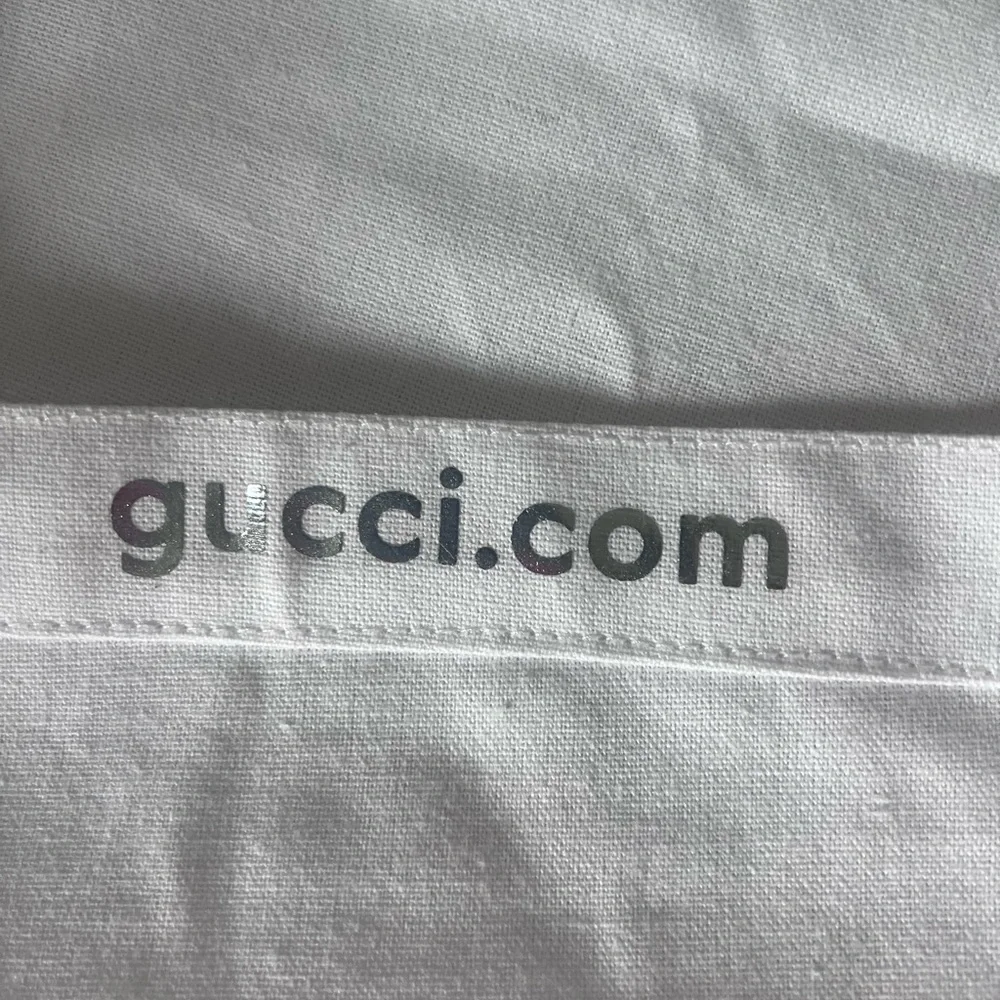Gucci White Cotton Promo Bag with Logo - Picture 4 of 4